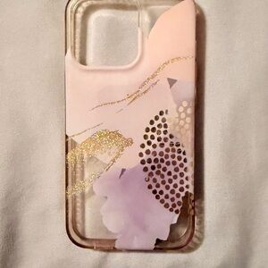 Used Stylish Purple and Gold Phone Case